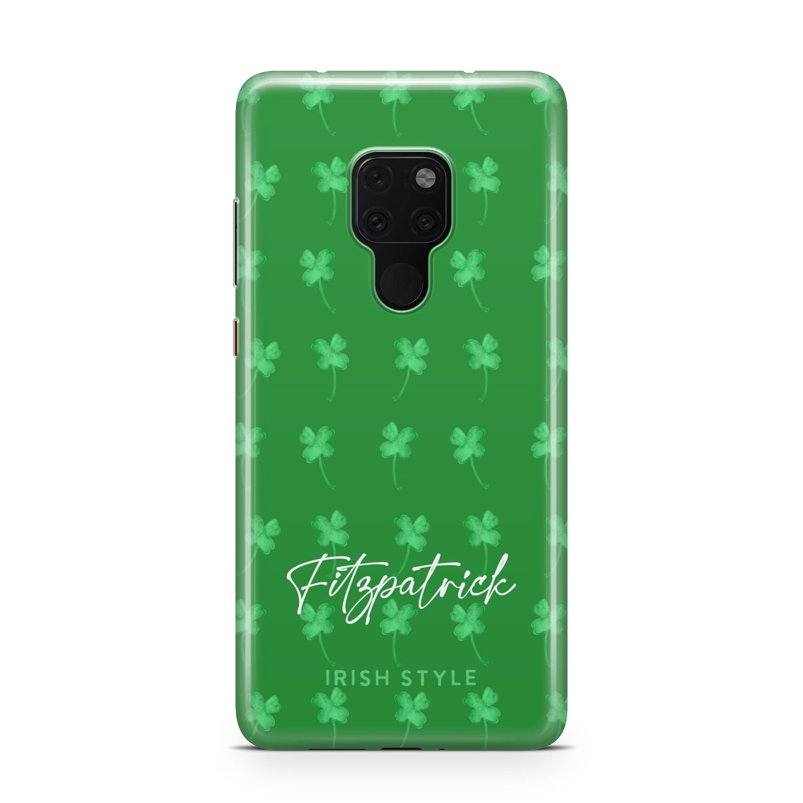 Personalised Green Shamrock Huawei Mate 20 Phone Case