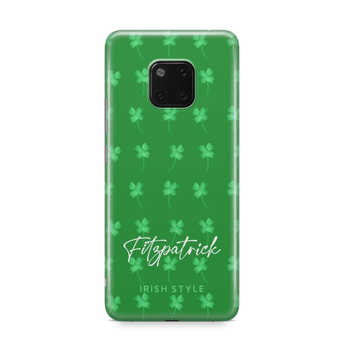 Personalised Green Shamrock Huawei Mate 20 Pro Phone Case