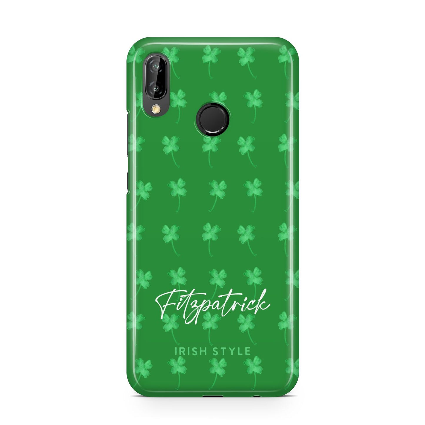 Personalised Green Shamrock Huawei P20 Lite Phone Case