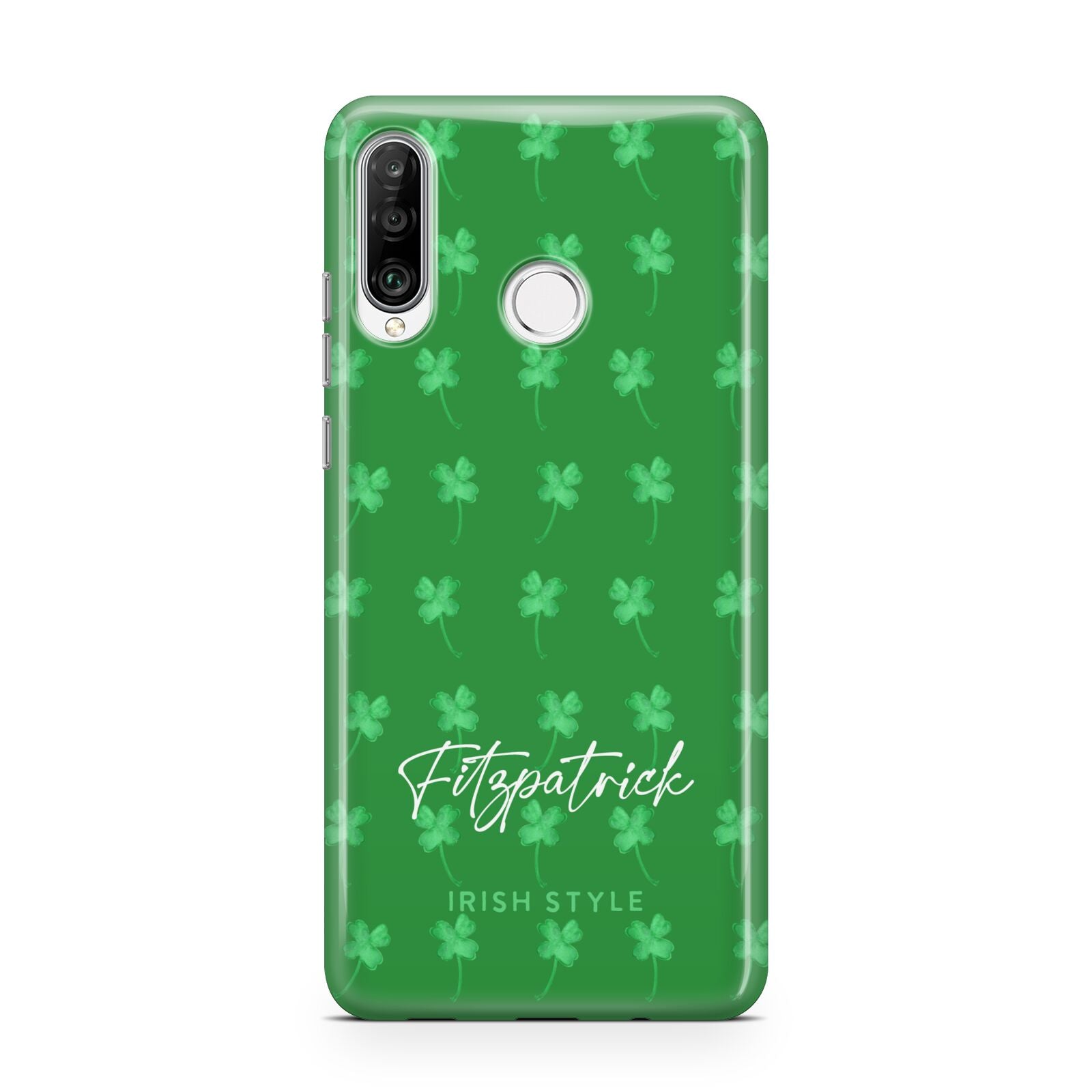 Personalised Green Shamrock Huawei P30 Lite Phone Case