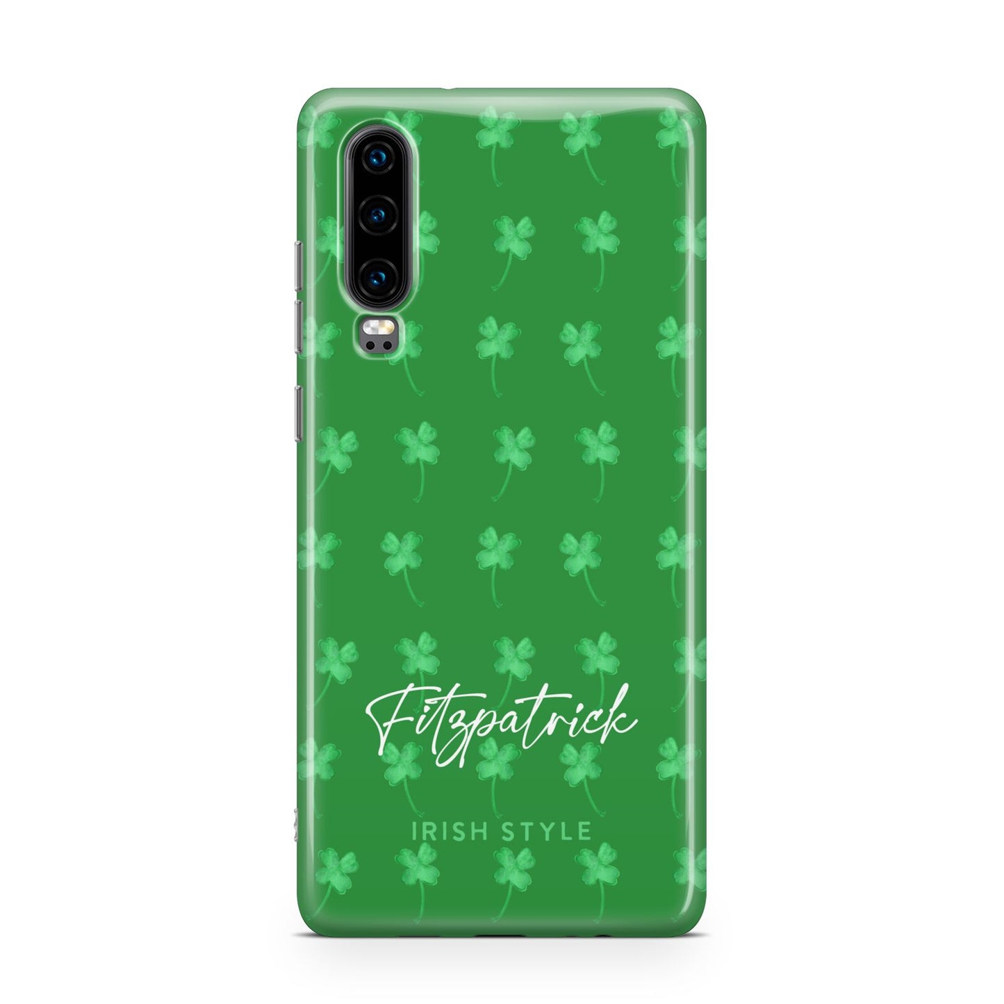 Personalised Green Shamrock Huawei P30 Phone Case