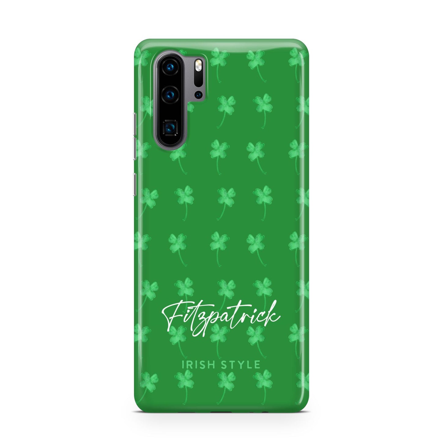 Personalised Green Shamrock Huawei P30 Pro Phone Case