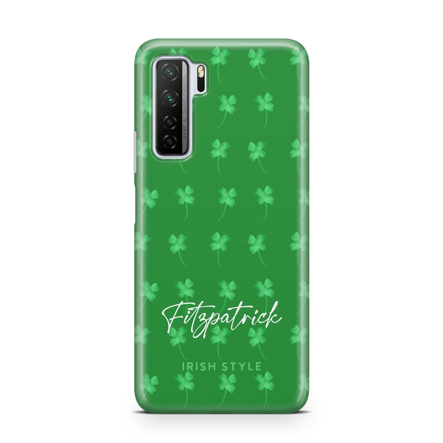 Personalised Green Shamrock Huawei P40 Lite 5G Phone Case