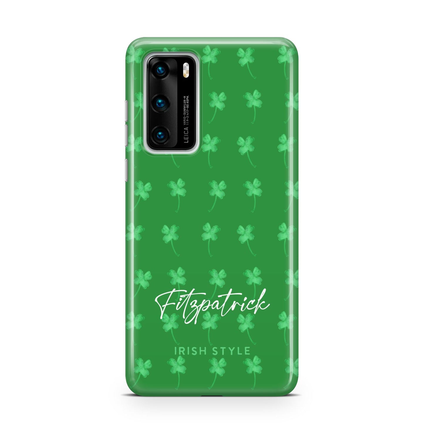 Personalised Green Shamrock Huawei P40 Phone Case