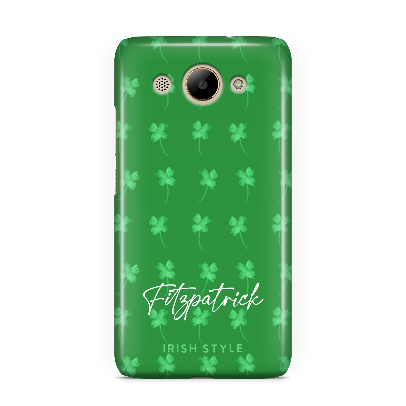 Personalised Green Shamrock Huawei Y3 2017