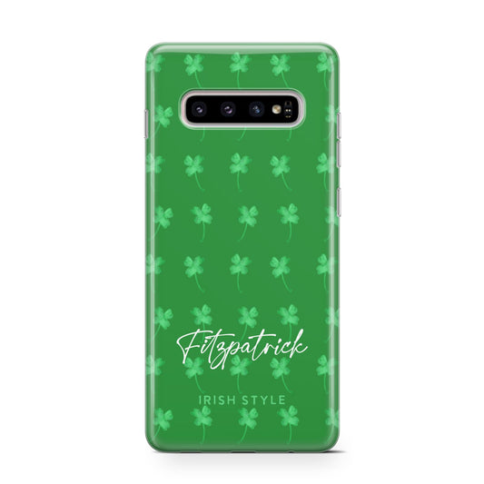 Personalised Green Shamrock Protective Samsung Galaxy Case