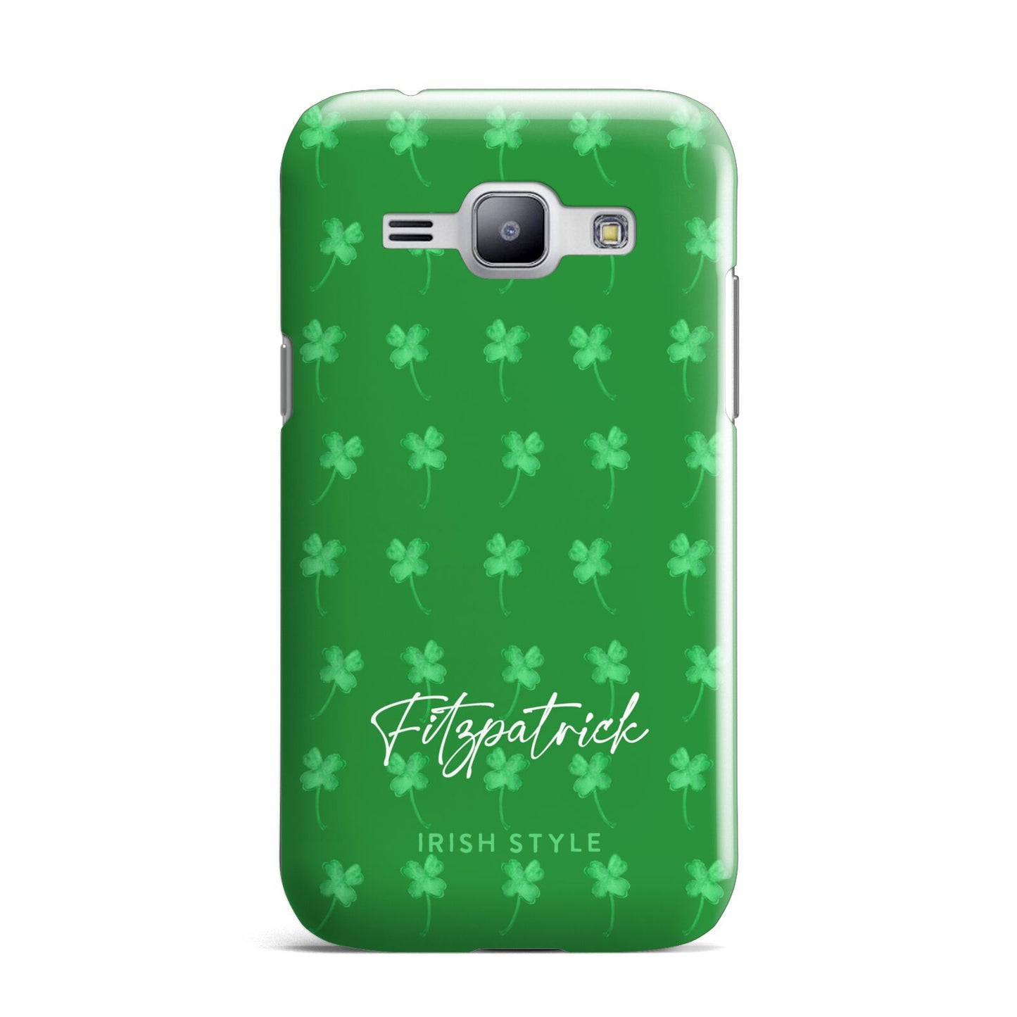 Personalised Green Shamrock Samsung Galaxy J1 2015 Case