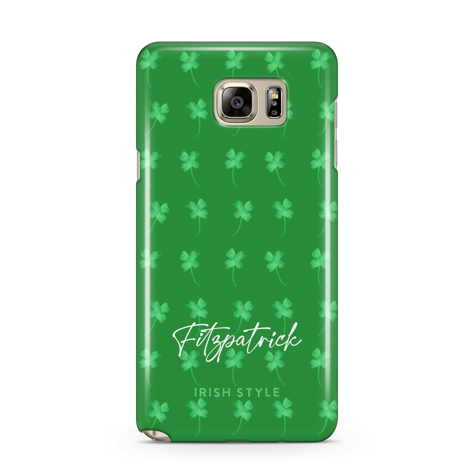 Personalised Green Shamrock Samsung Galaxy Note 5 Case