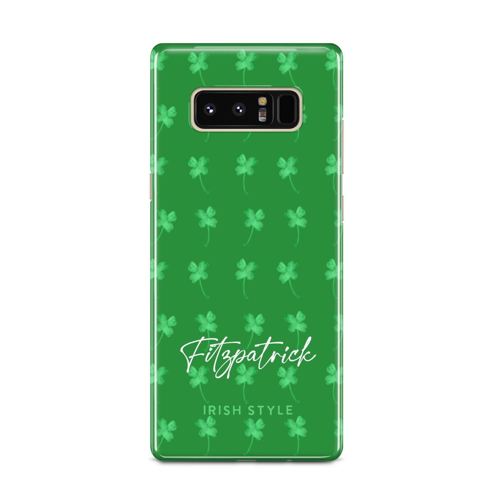 Personalised Green Shamrock Samsung Galaxy Note 8 Case