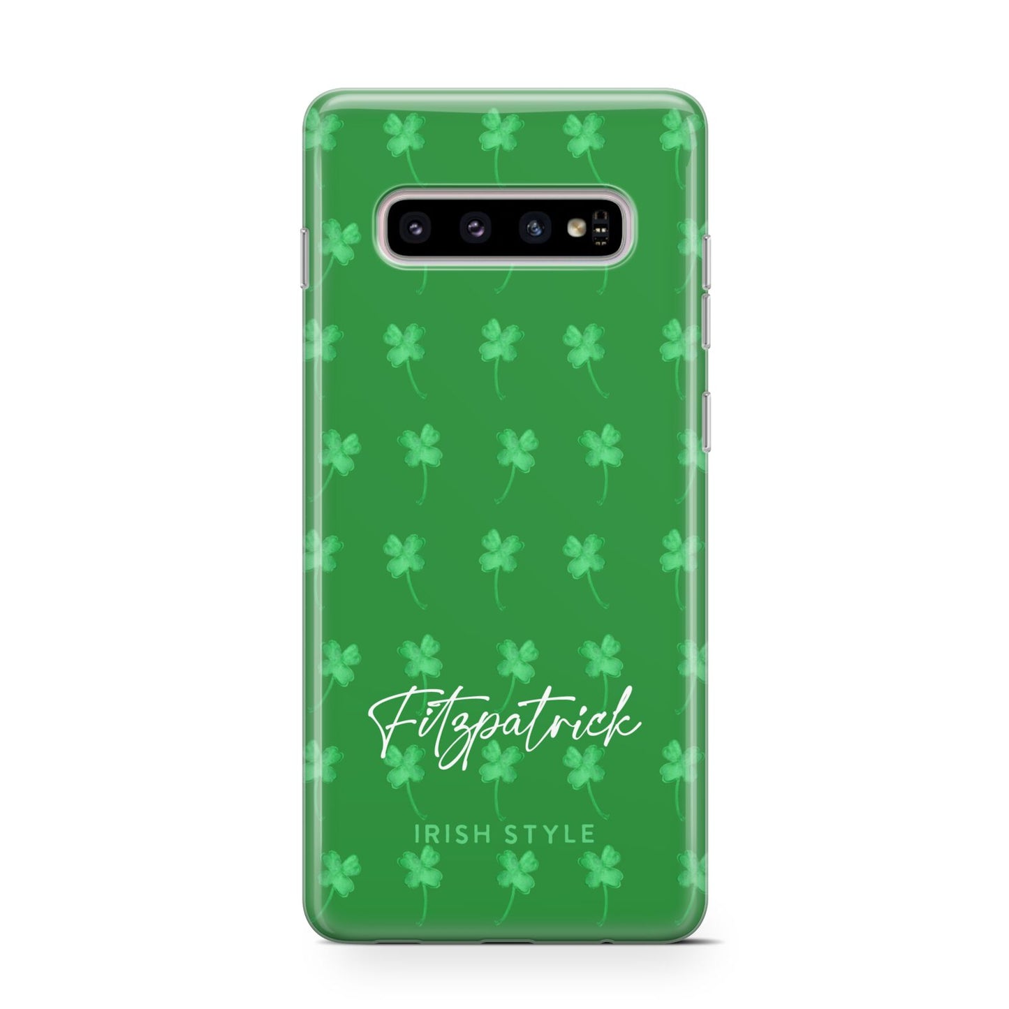 Personalised Green Shamrock Samsung Galaxy S10 Case