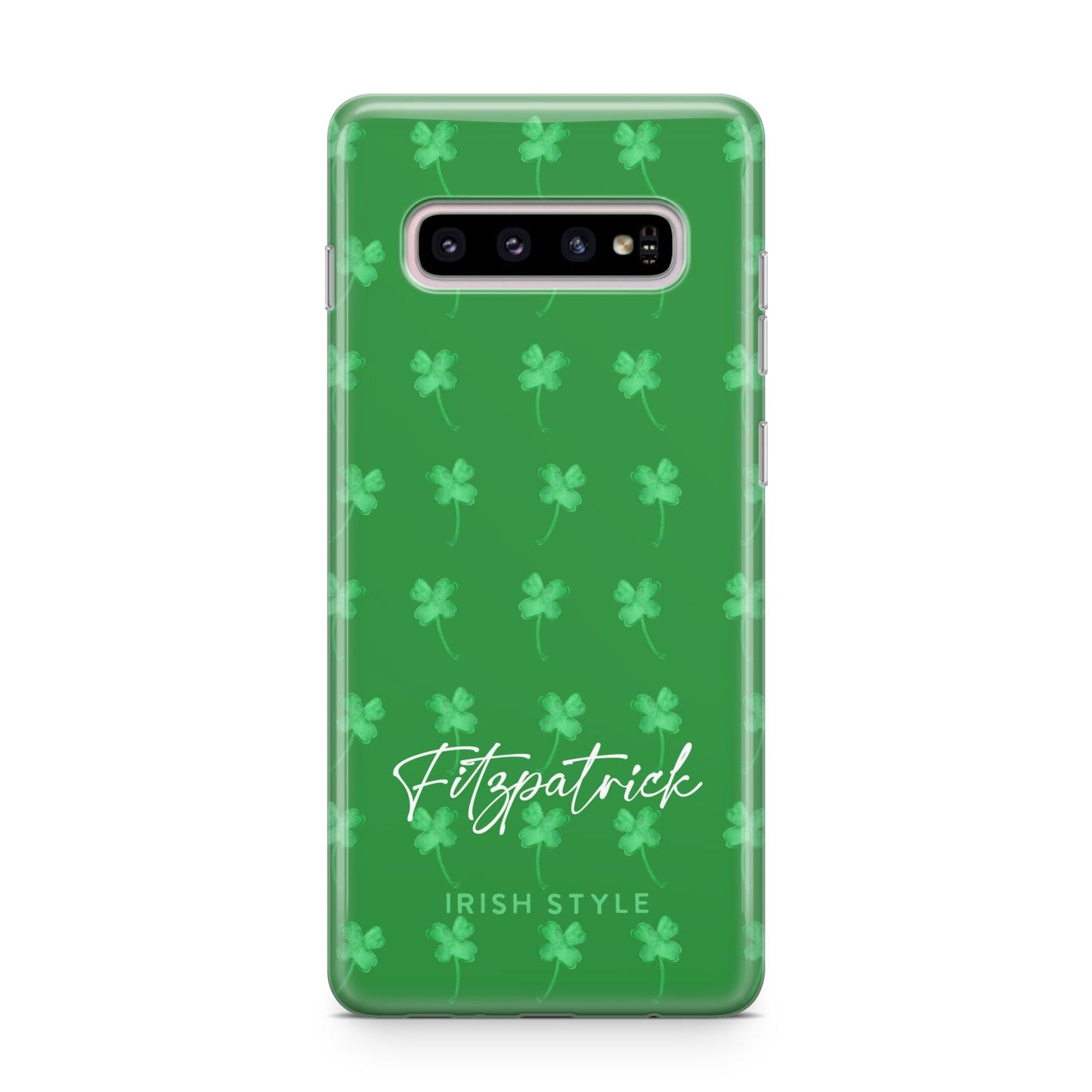 Personalised Green Shamrock Samsung Galaxy S10 Plus Case