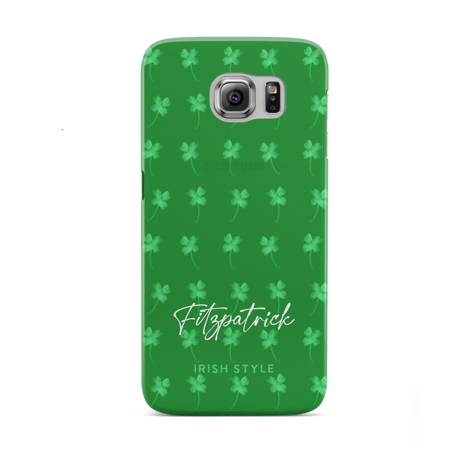 Personalised Green Shamrock Samsung Galaxy S6 Case