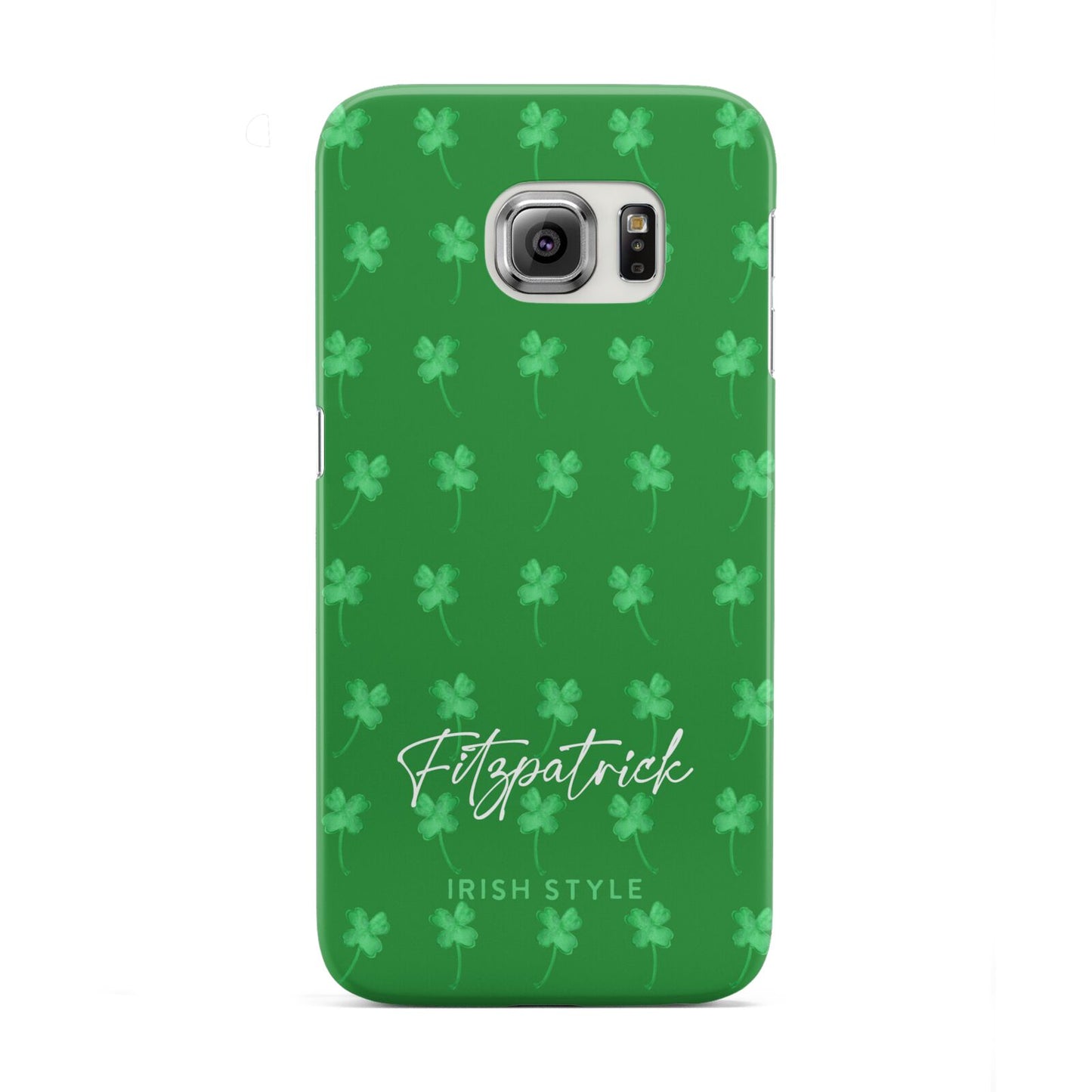 Personalised Green Shamrock Samsung Galaxy S6 Edge Case