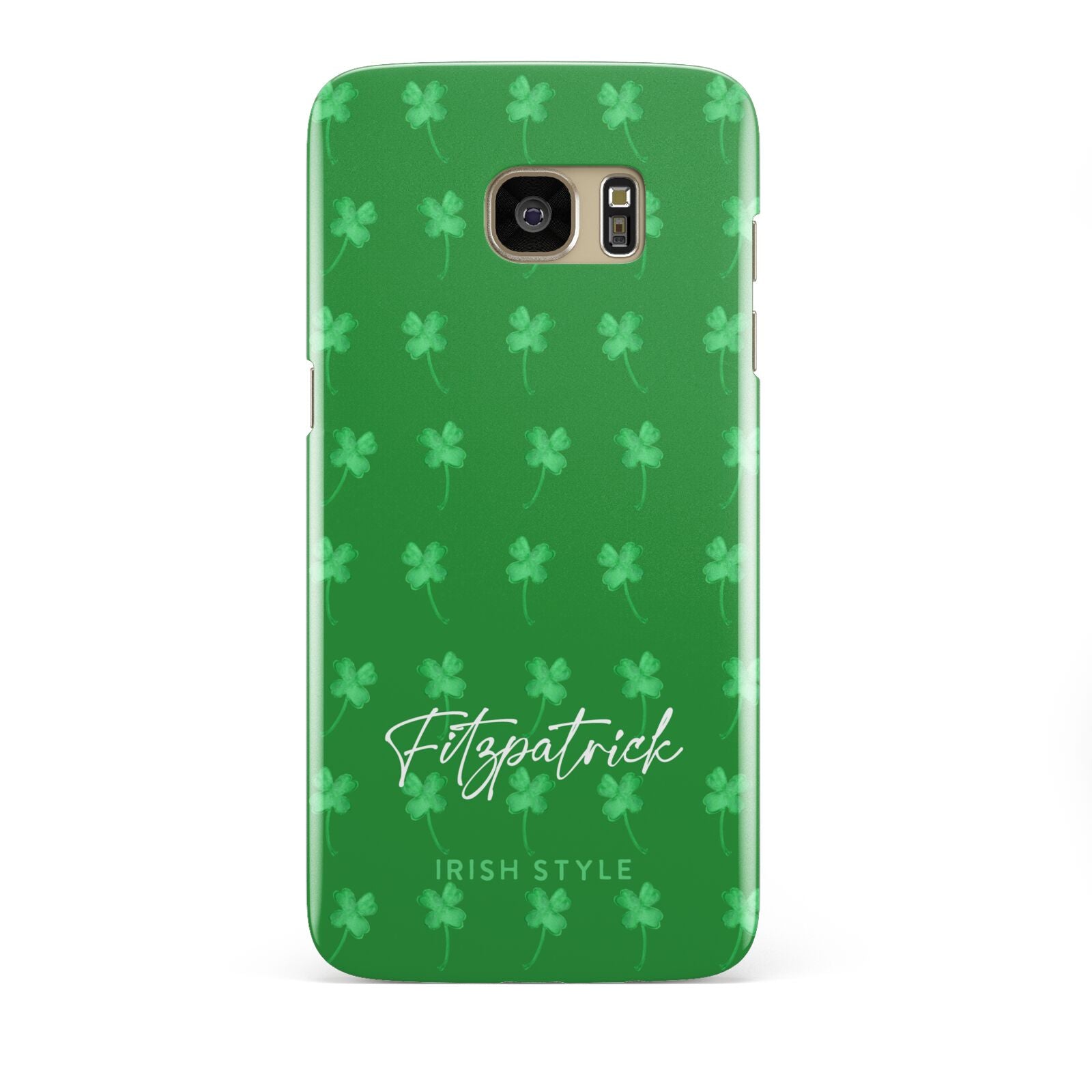 Personalised Green Shamrock Samsung Galaxy S7 Edge Case