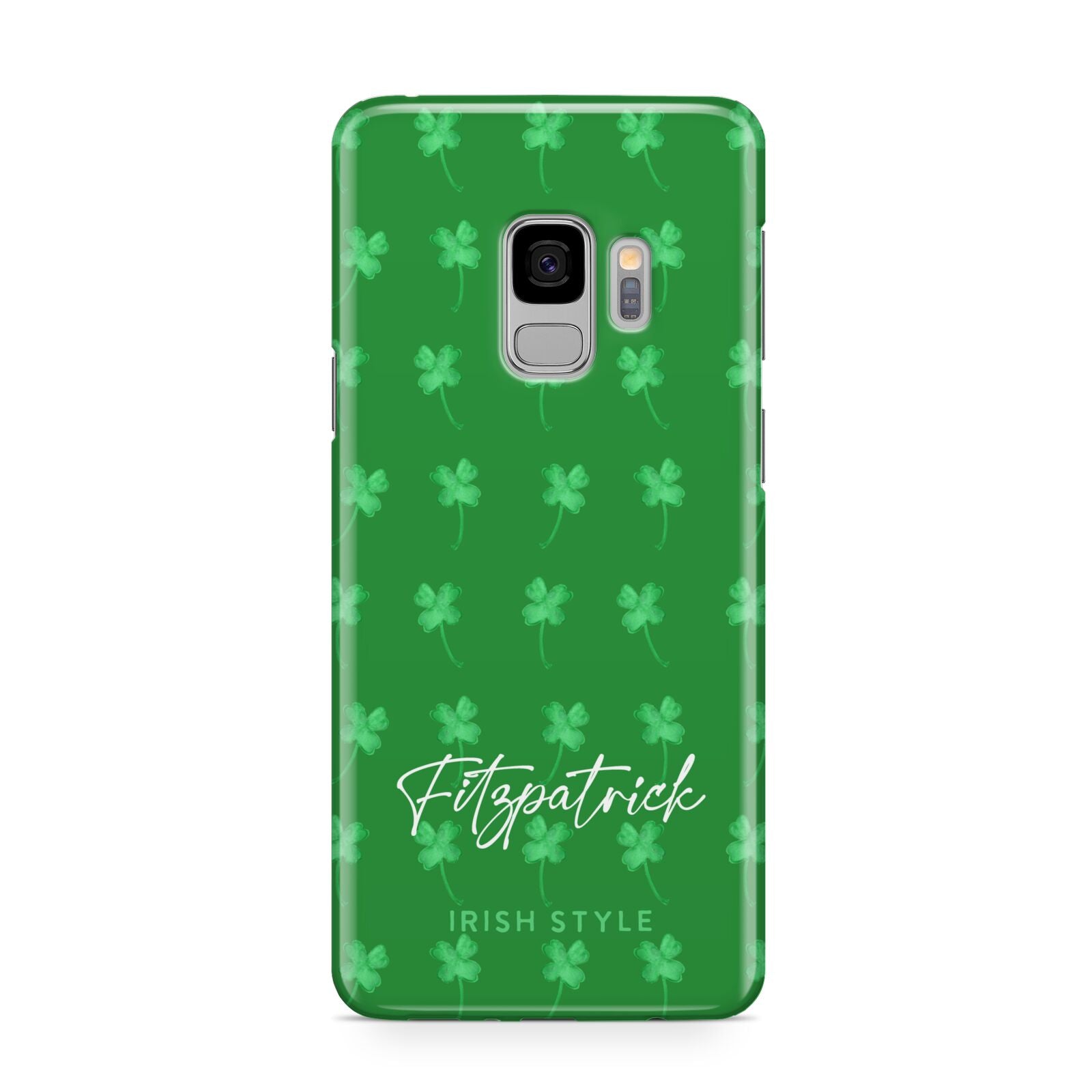 Personalised Green Shamrock Samsung Galaxy S9 Case