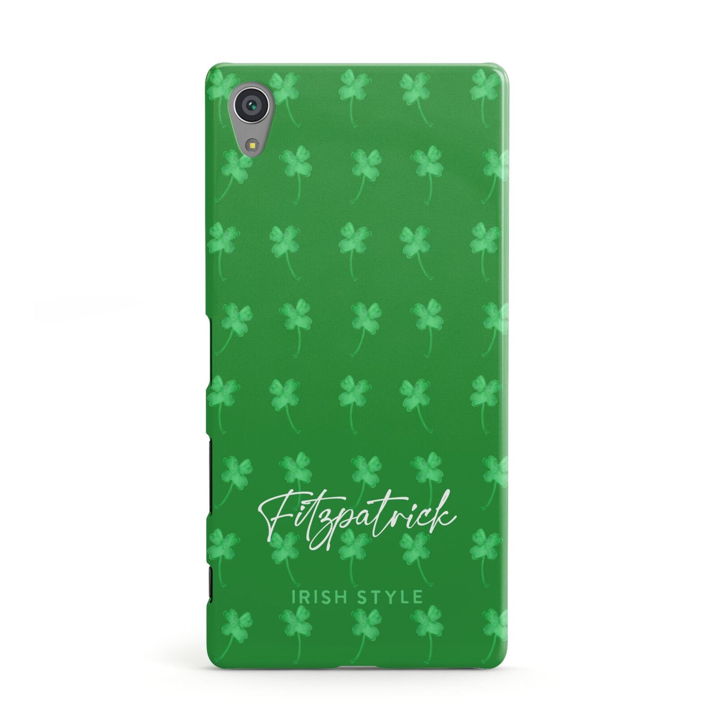 Personalised Green Shamrock Sony Xperia Case