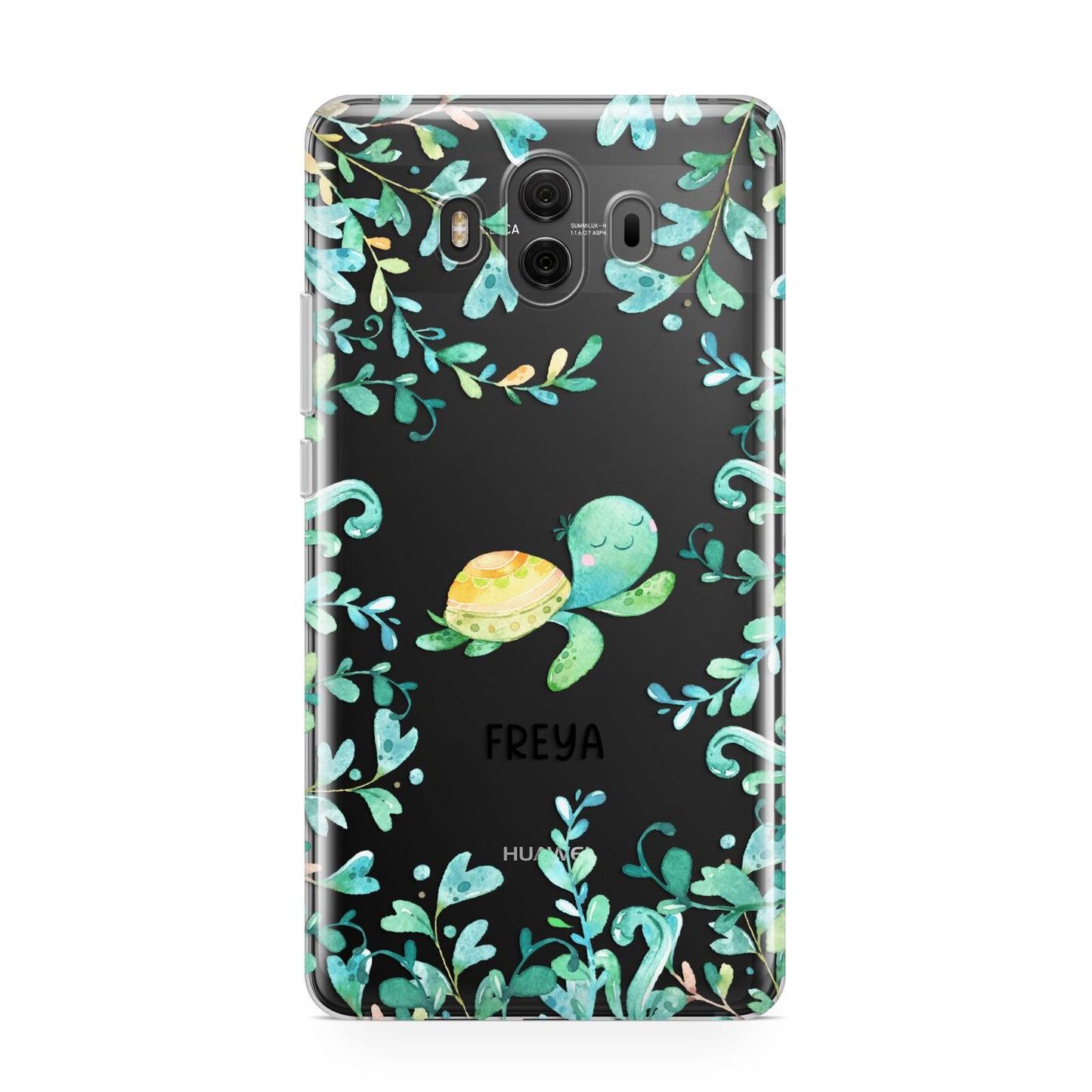 Personalised Green Turtle Huawei Mate 10 Protective Phone Case