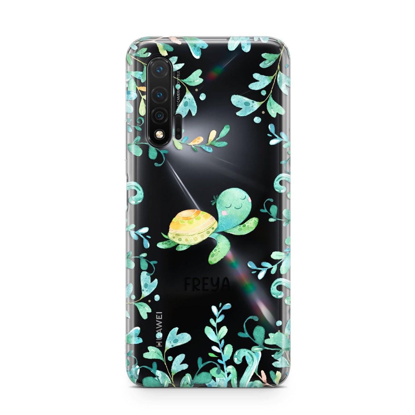 Personalised Green Turtle Huawei Nova 6 Phone Case