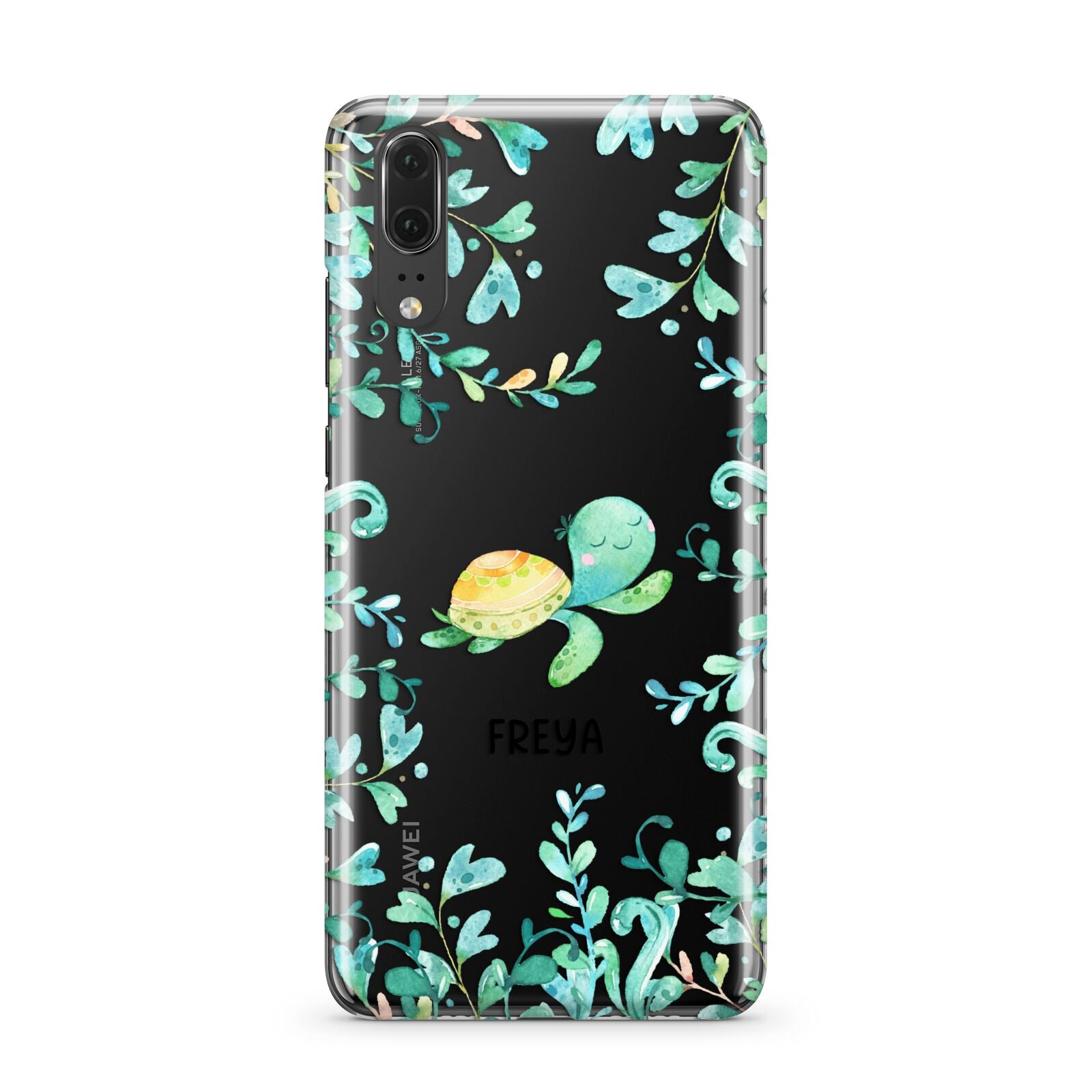 Personalised Green Turtle Huawei P20 Phone Case