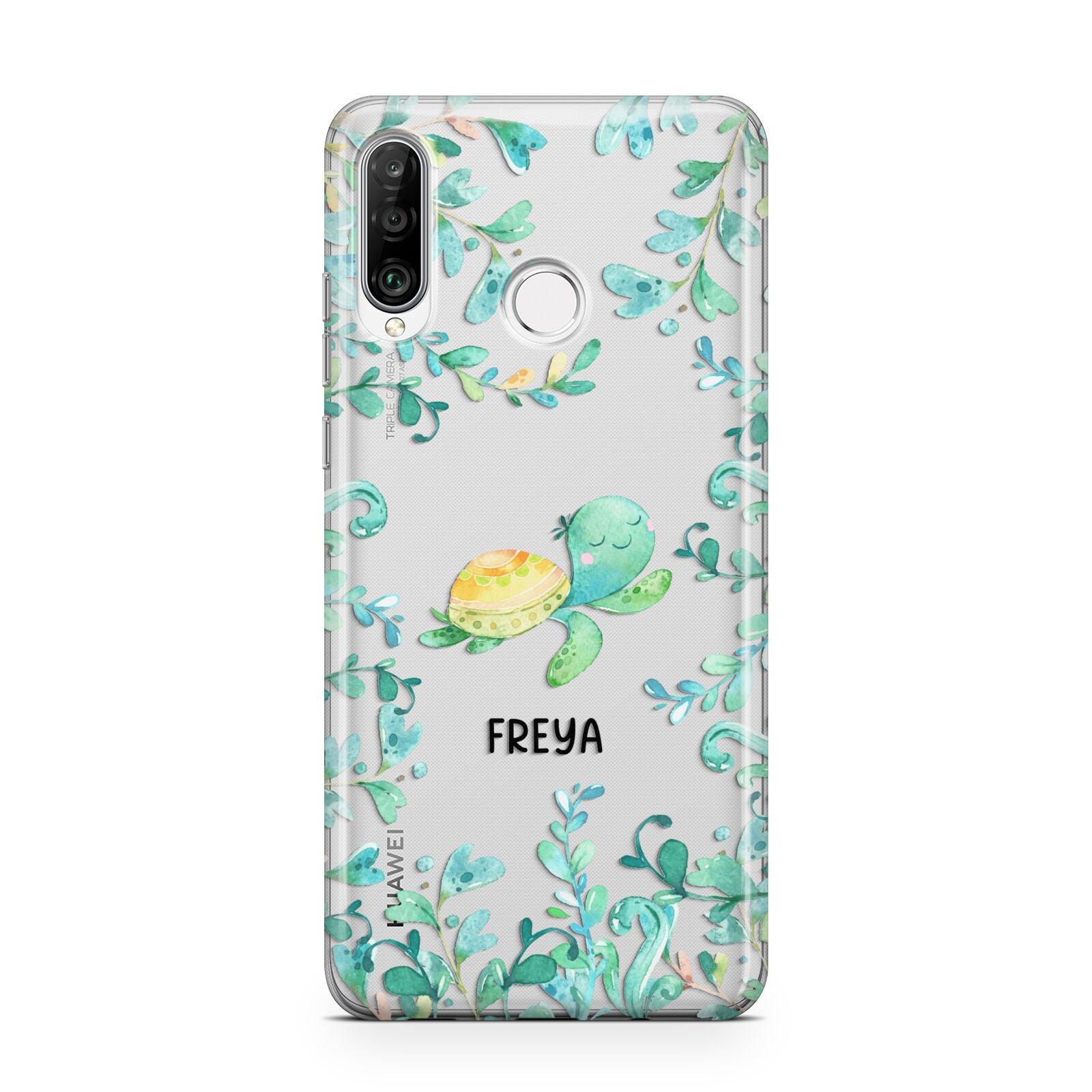 Personalised Green Turtle Huawei P30 Lite Phone Case