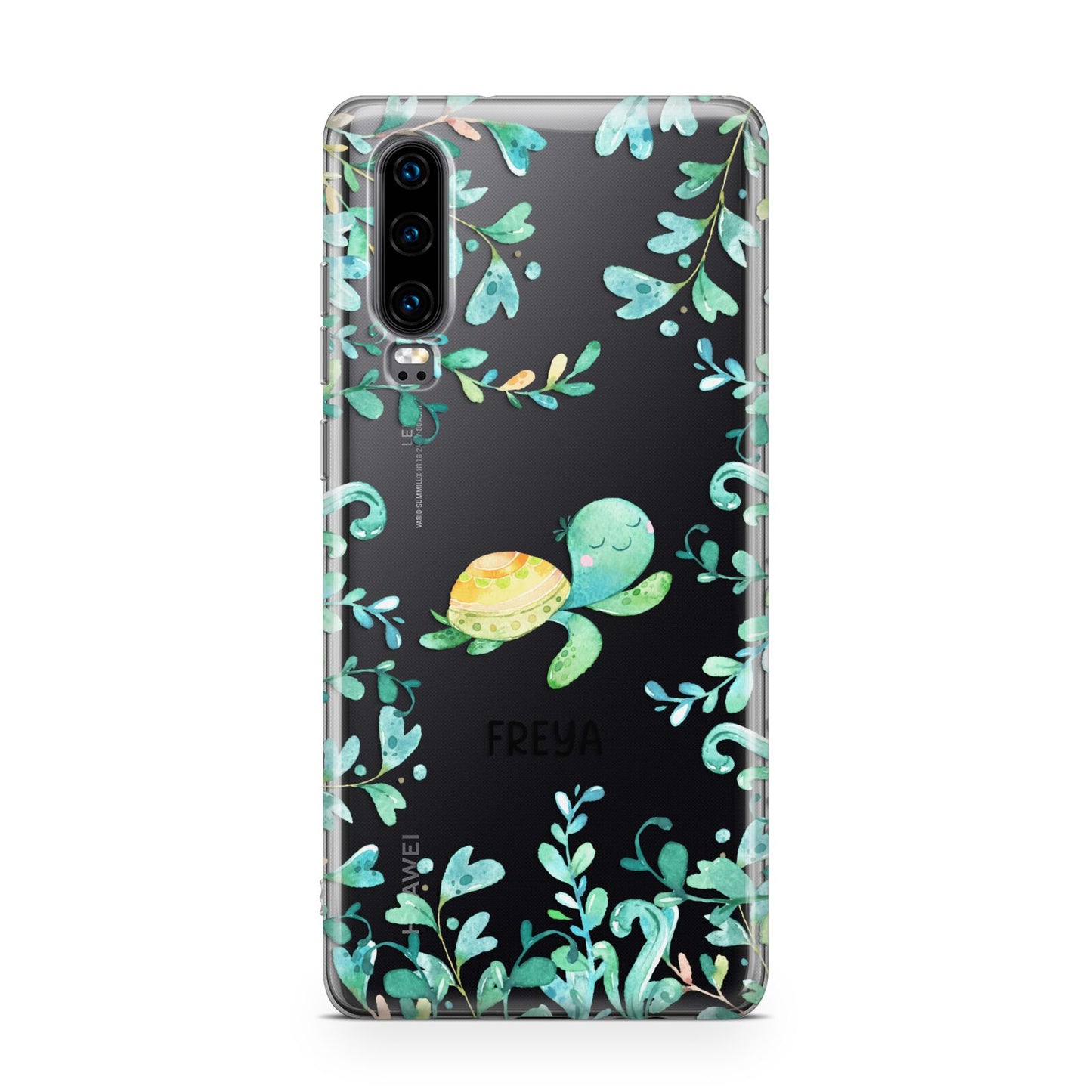 Personalised Green Turtle Huawei P30 Phone Case