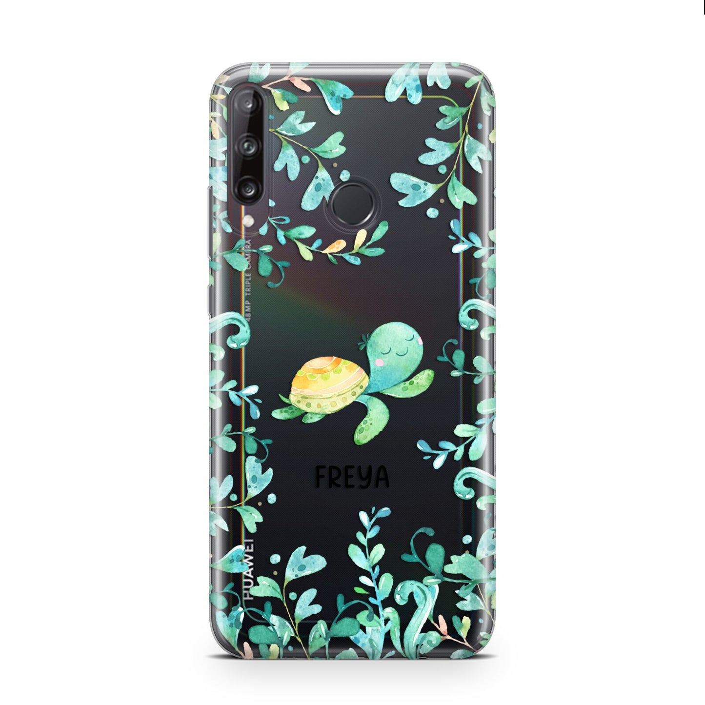 Personalised Green Turtle Huawei P40 Lite E Phone Case