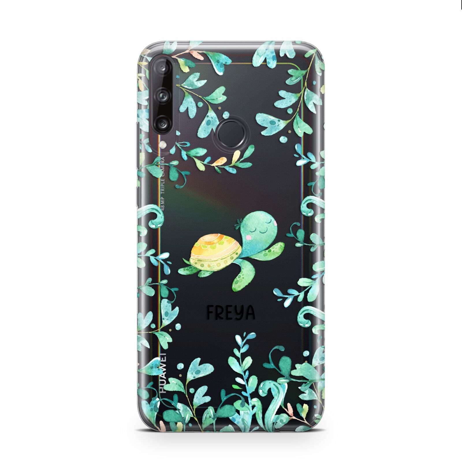 Personalised Green Turtle Huawei P40 Lite E Phone Case