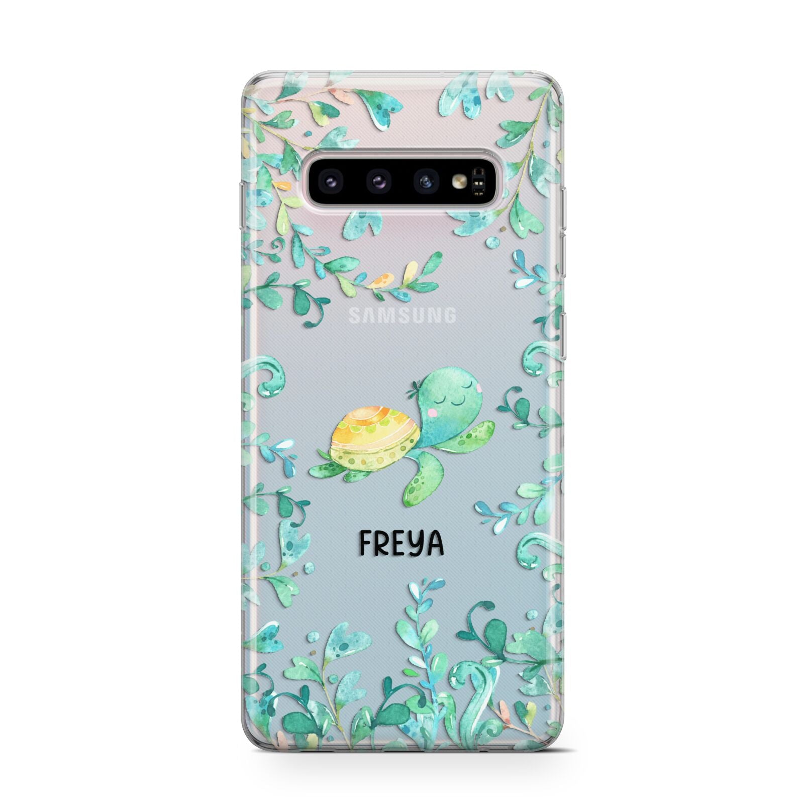 Personalised Green Turtle Protective Samsung Galaxy Case