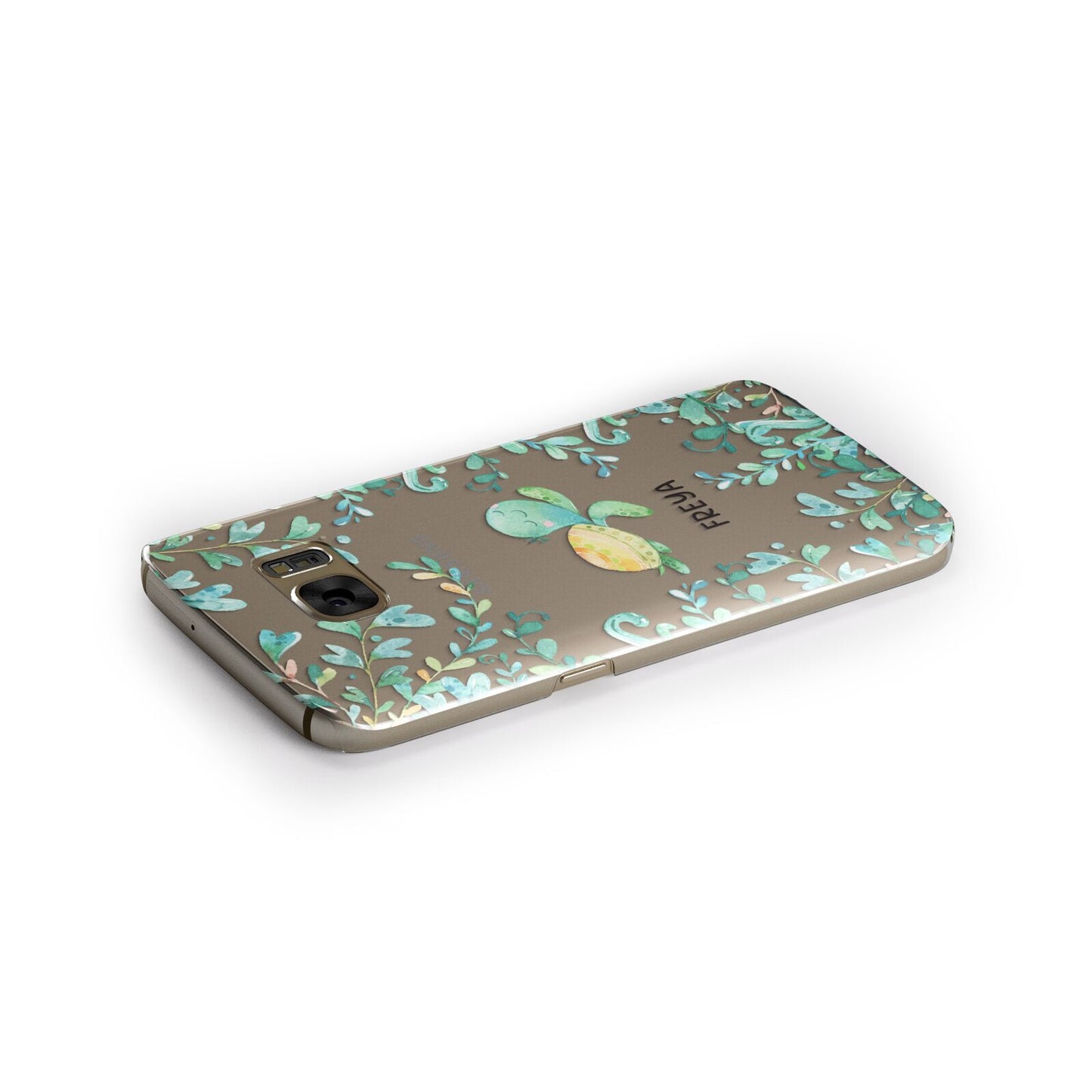 Personalised Green Turtle Samsung Galaxy Case Side Close Up