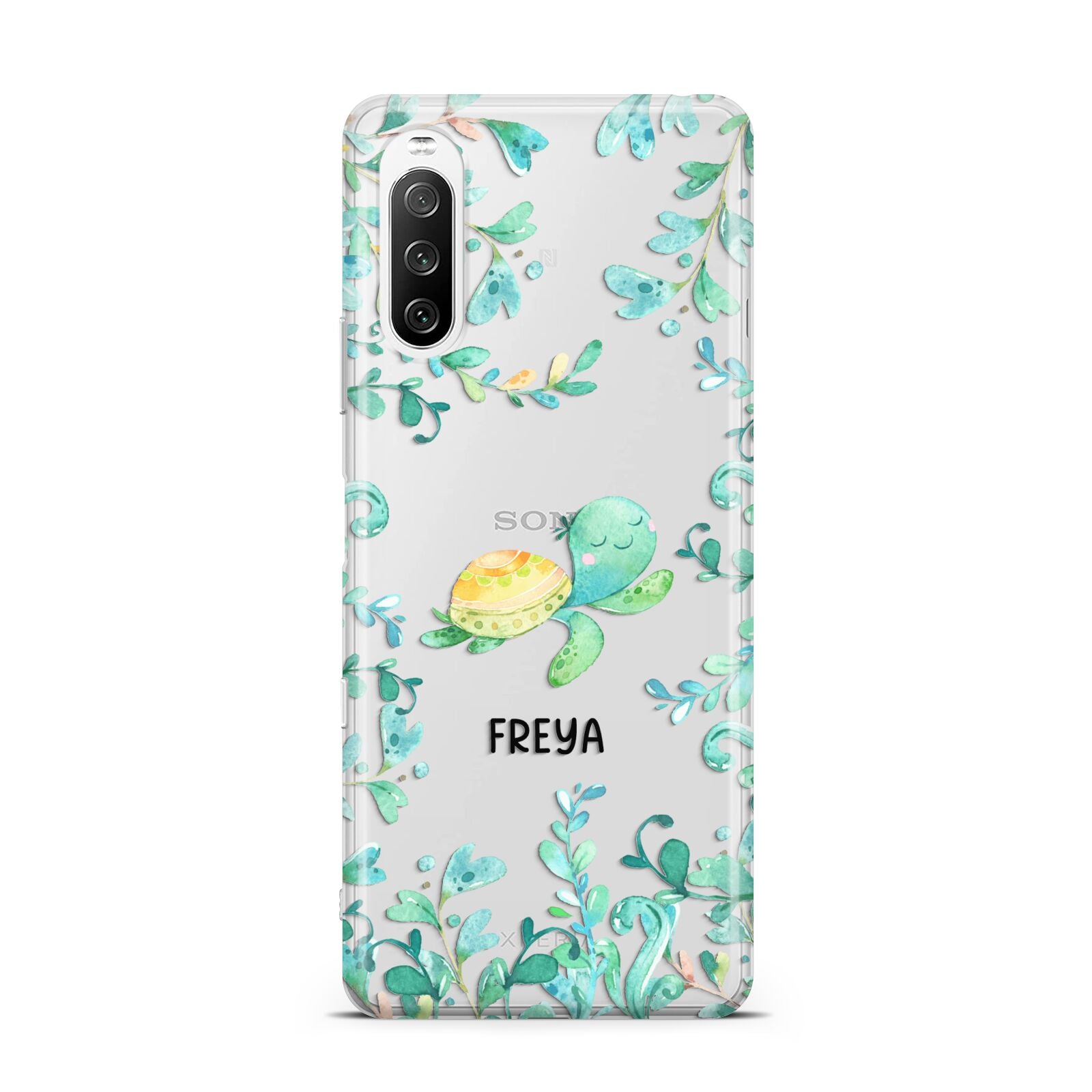 Personalised Green Turtle Sony Xperia 10 III Case