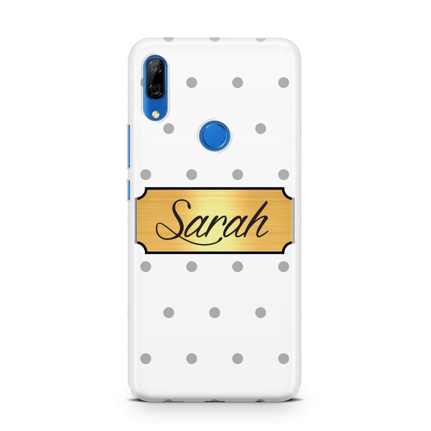Personalised Grey Dots Gold With Name Huawei P Smart Z