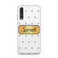 Personalised Grey Dots Gold With Name Huawei P20 Pro Phone Case
