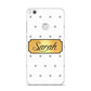 Personalised Grey Dots Gold With Name Huawei P8 Lite Case