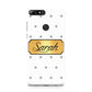 Personalised Grey Dots Gold With Name Huawei Y7 2018