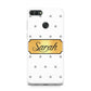 Personalised Grey Dots Gold With Name Huawei Y9 2018