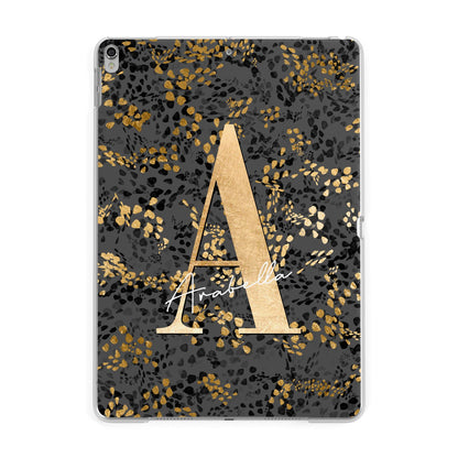 Personalised Grey Gold Cheetah Apple iPad Silver Case