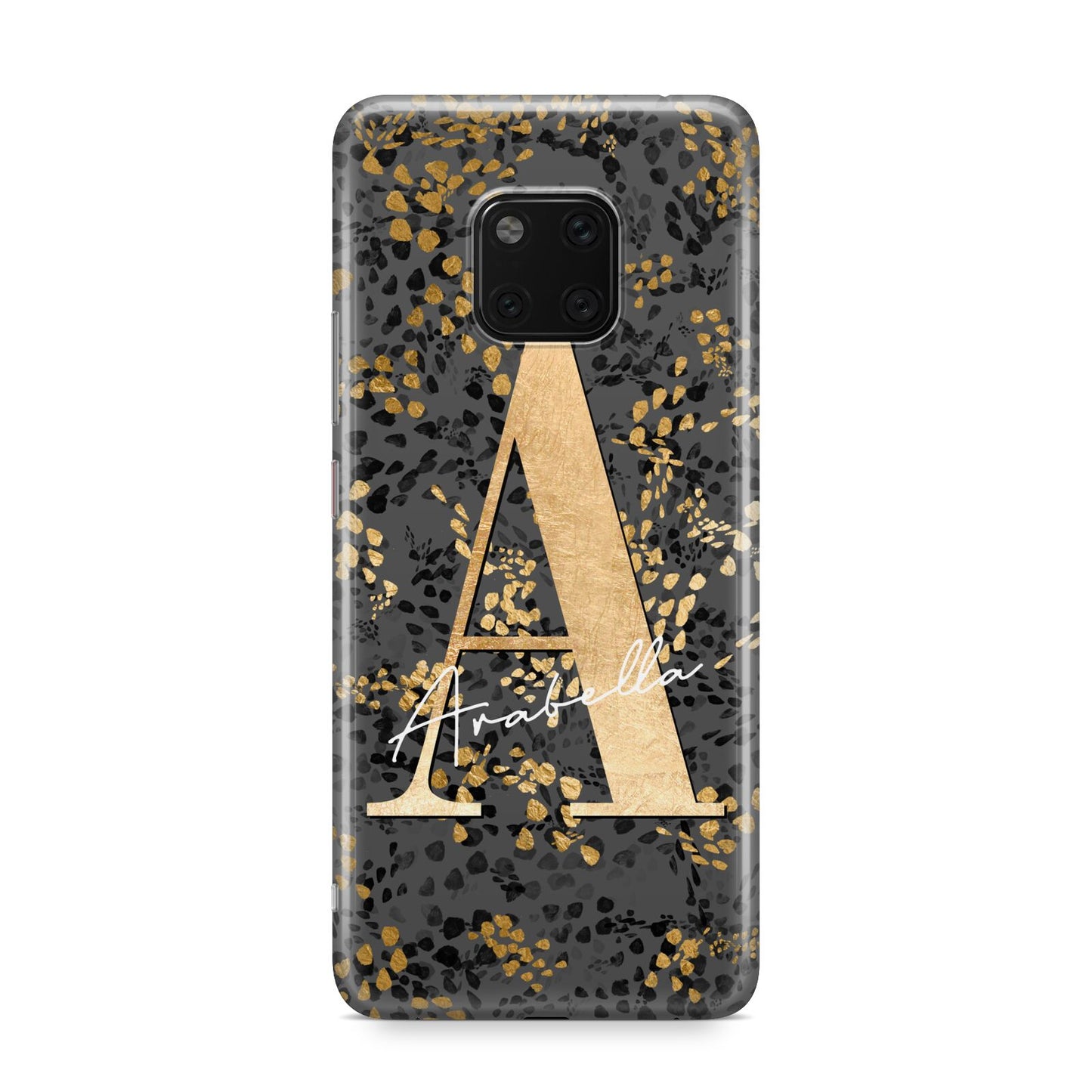 Personalised Grey Gold Cheetah Huawei Mate 20 Pro Phone Case