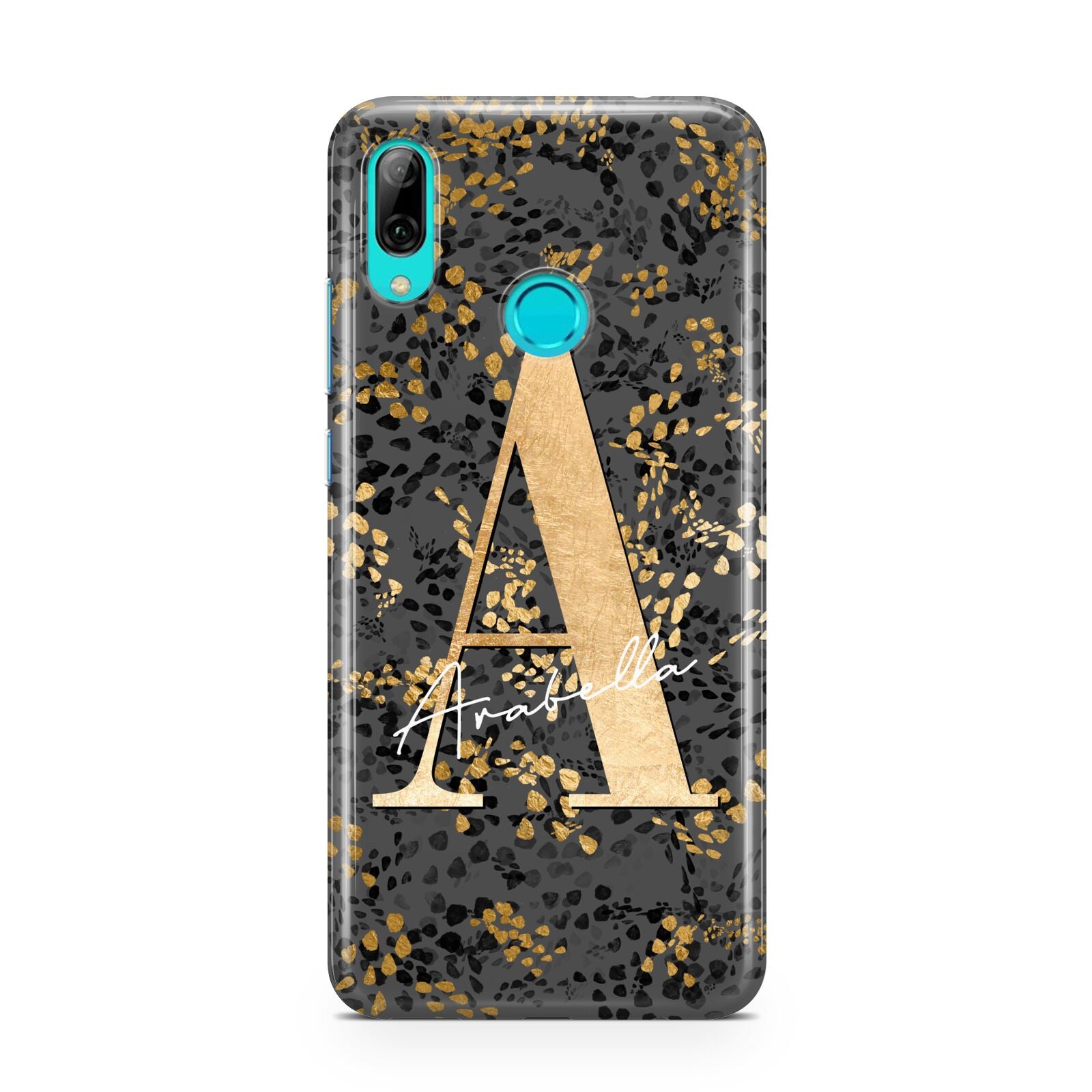 Personalised Grey Gold Cheetah Huawei P Smart 2019 Case