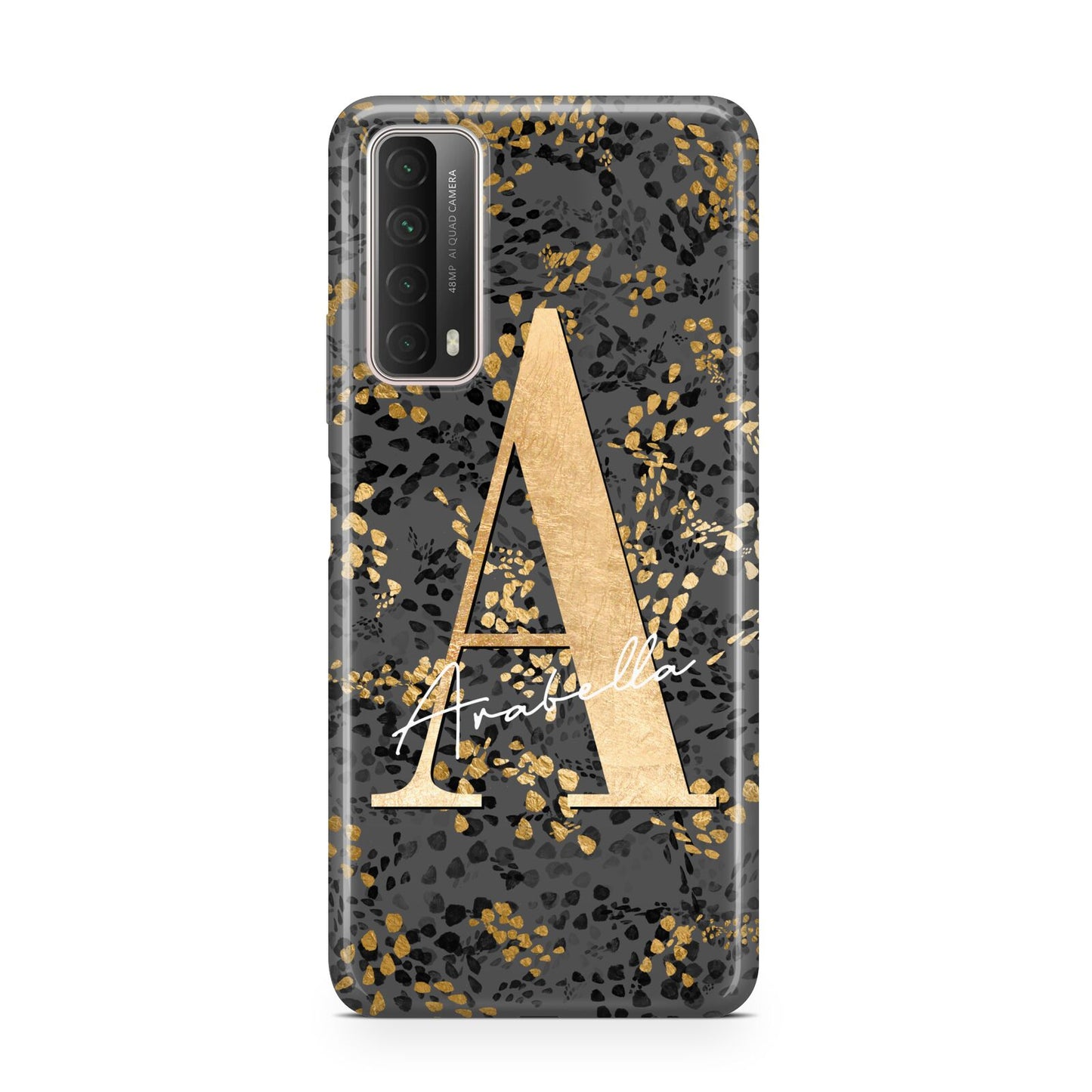 Personalised Grey Gold Cheetah Huawei P Smart 2021