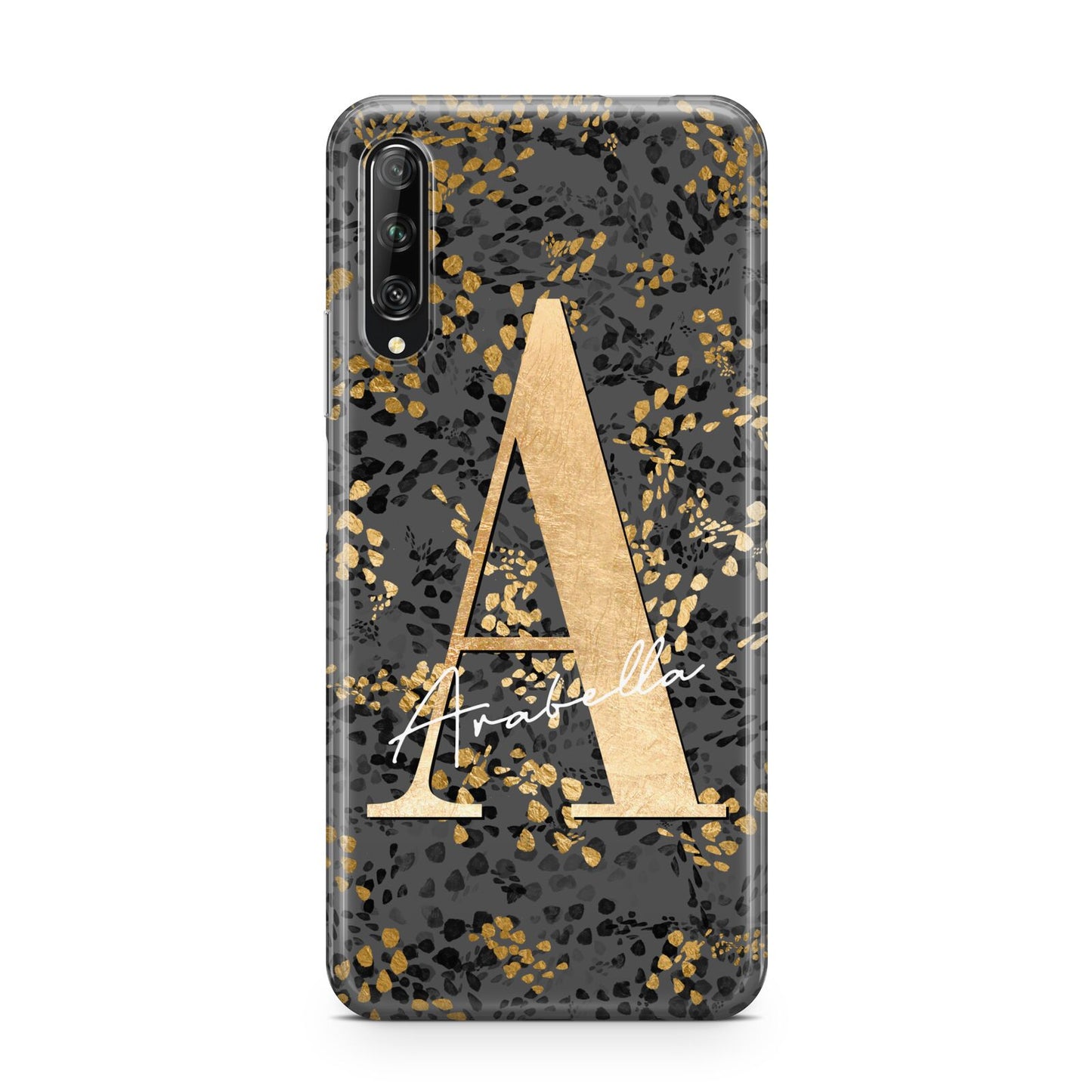 Personalised Grey Gold Cheetah Huawei P Smart Pro 2019