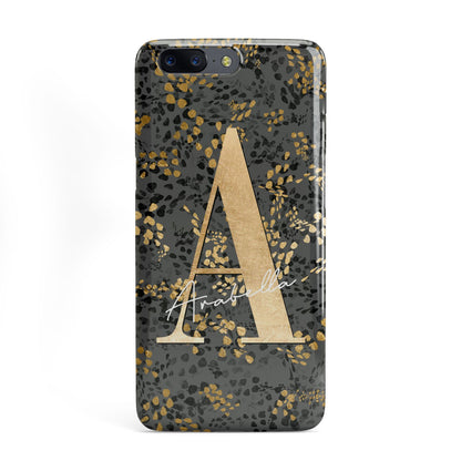 Personalised Grey Gold Cheetah OnePlus Case