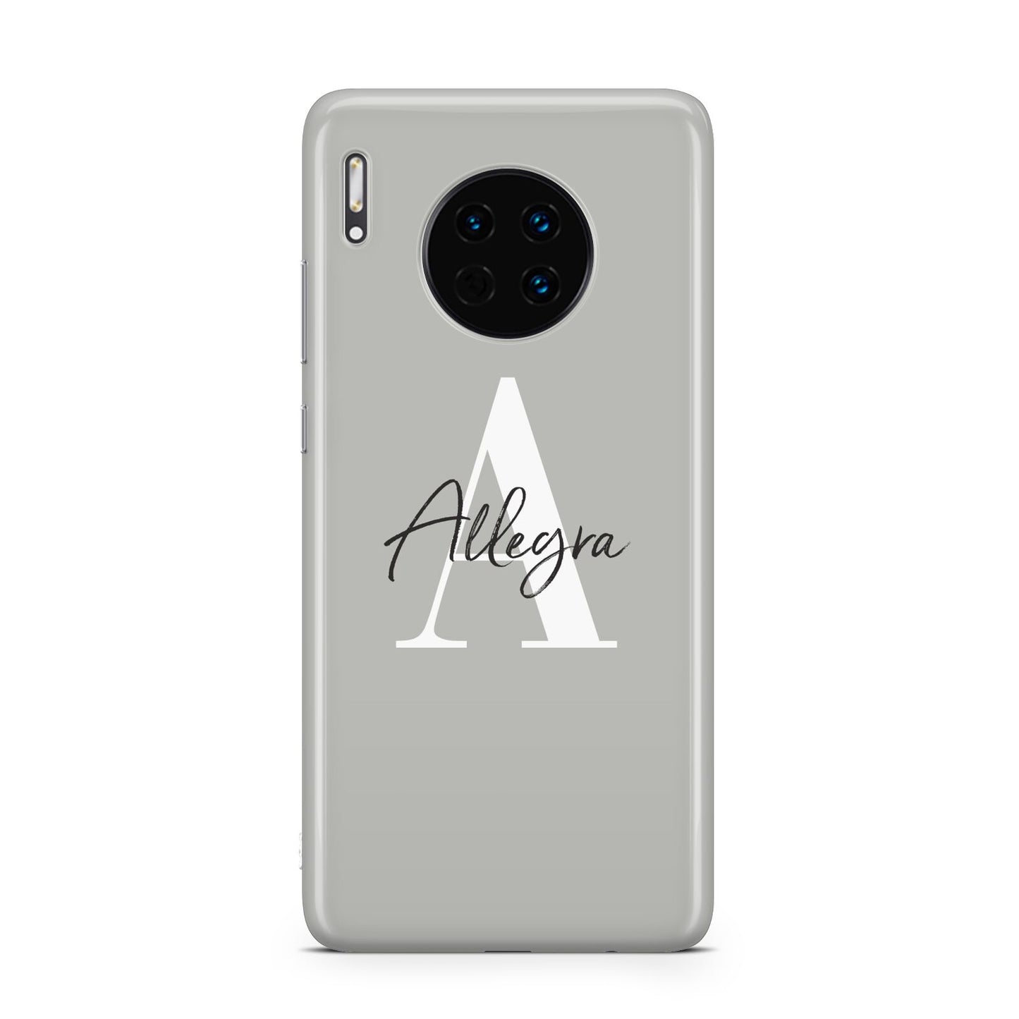 Personalised Grey Initials And Name Huawei Mate 30