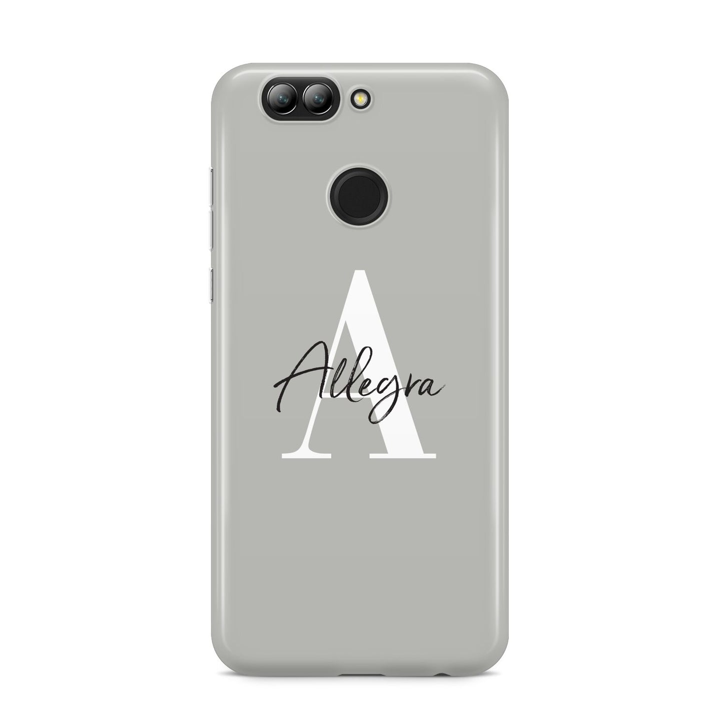 Personalised Grey Initials And Name Huawei Nova 2s Phone Case