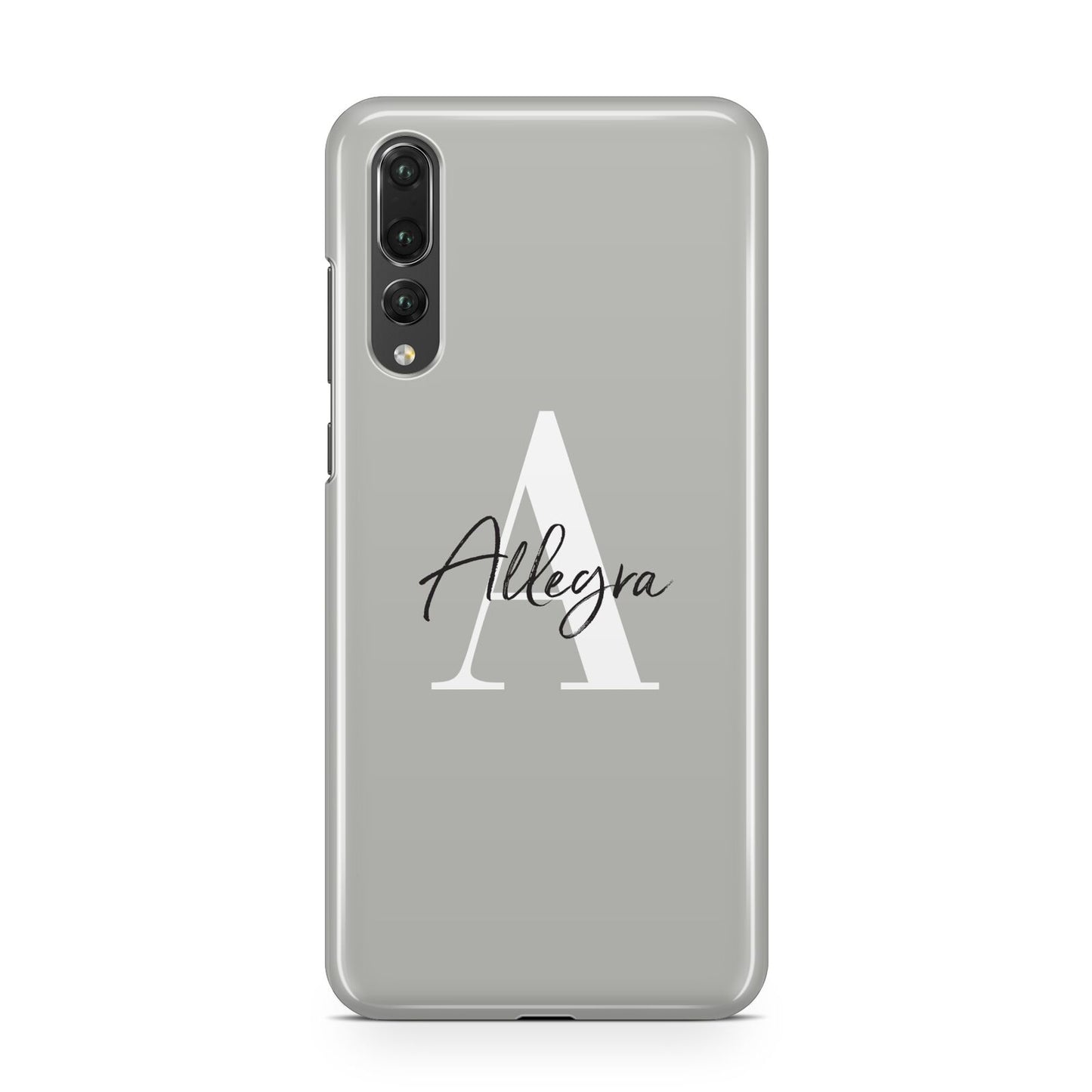 Personalised Grey Initials And Name Huawei P20 Pro Phone Case