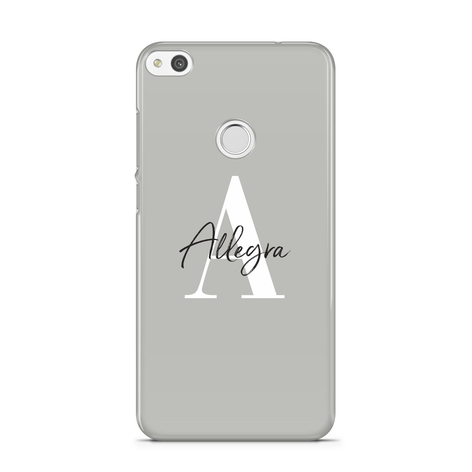 Personalised Grey Initials And Name Huawei P8 Lite Case