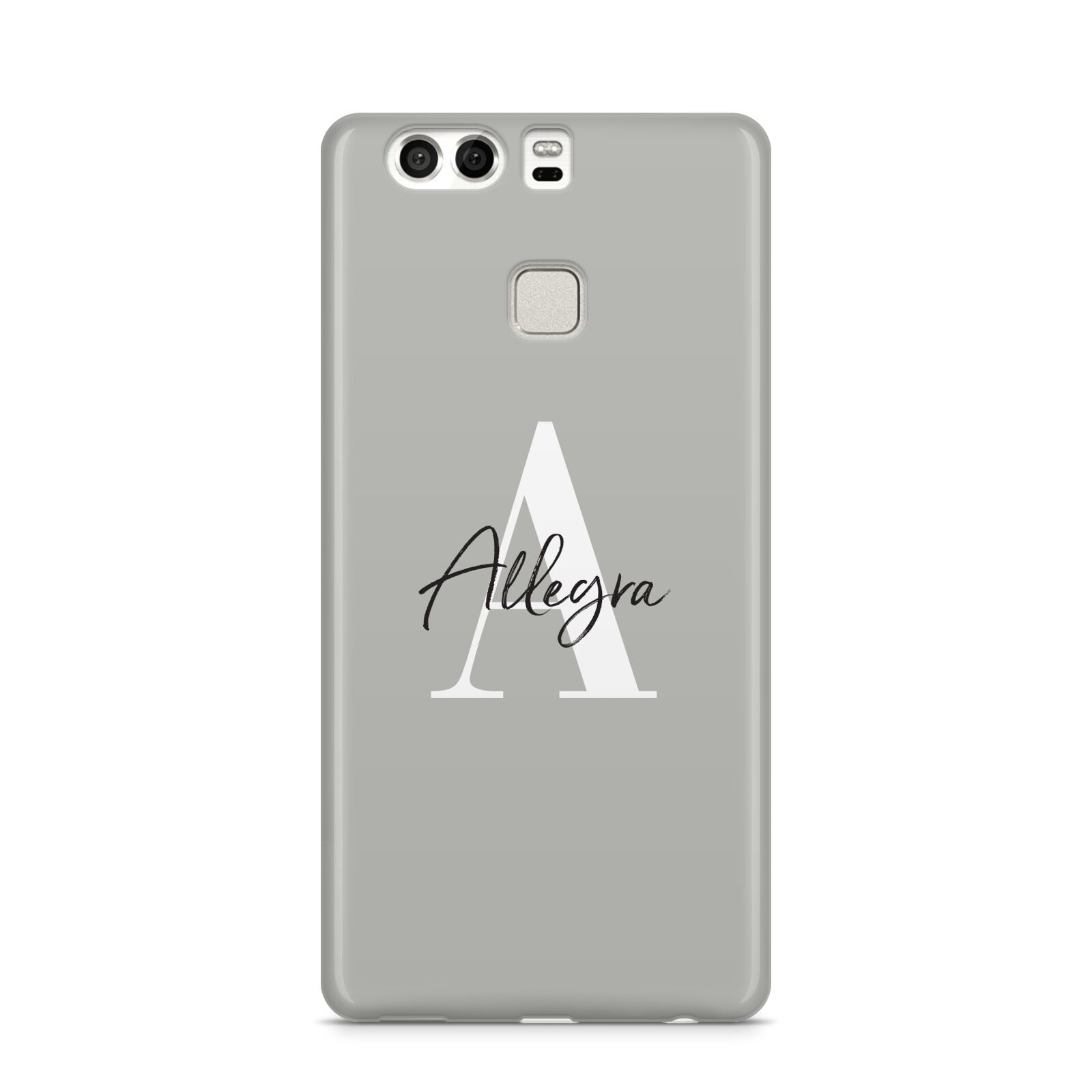 Personalised Grey Initials And Name Huawei P9 Case