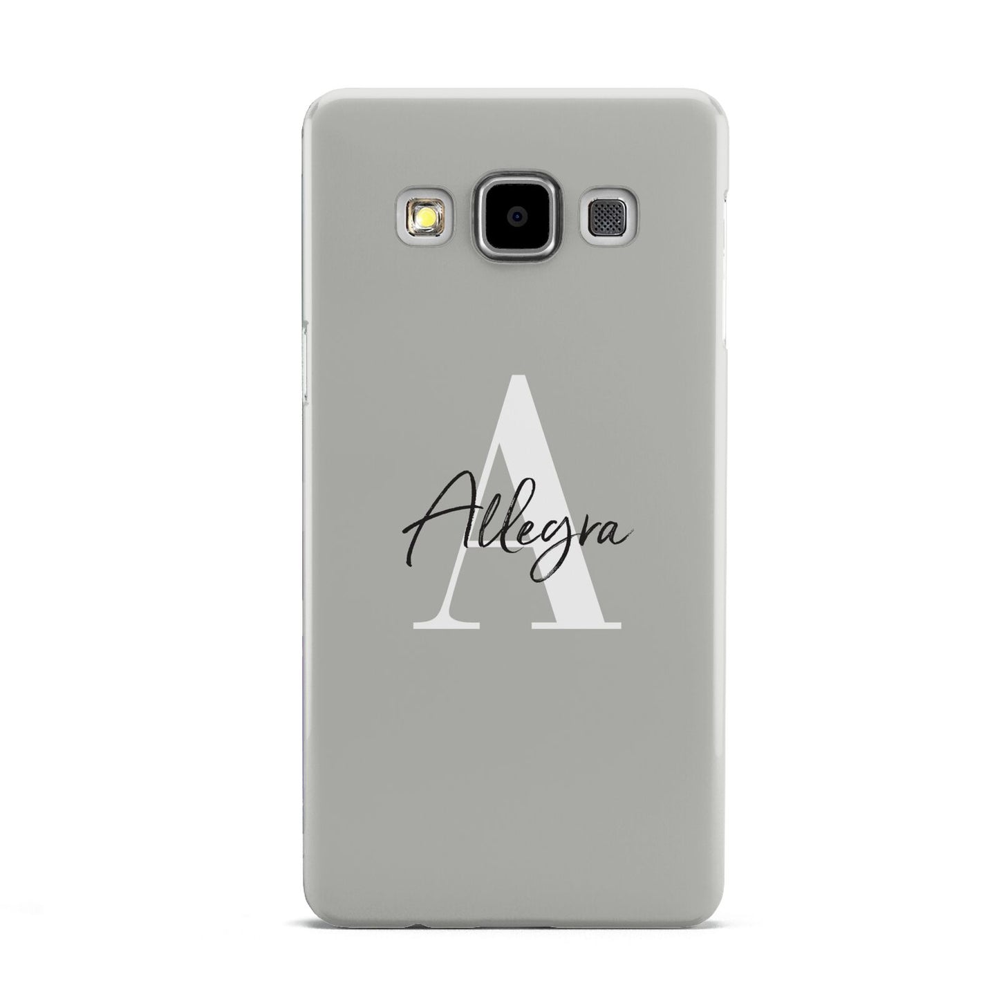 Personalised Grey Initials And Name Samsung Galaxy A5 Case