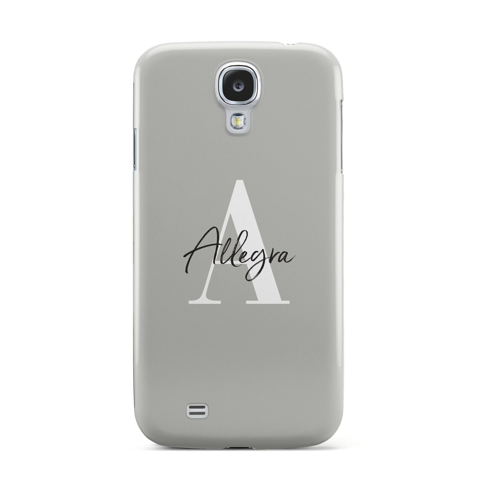 Personalised Grey Initials And Name Samsung Galaxy S4 Case