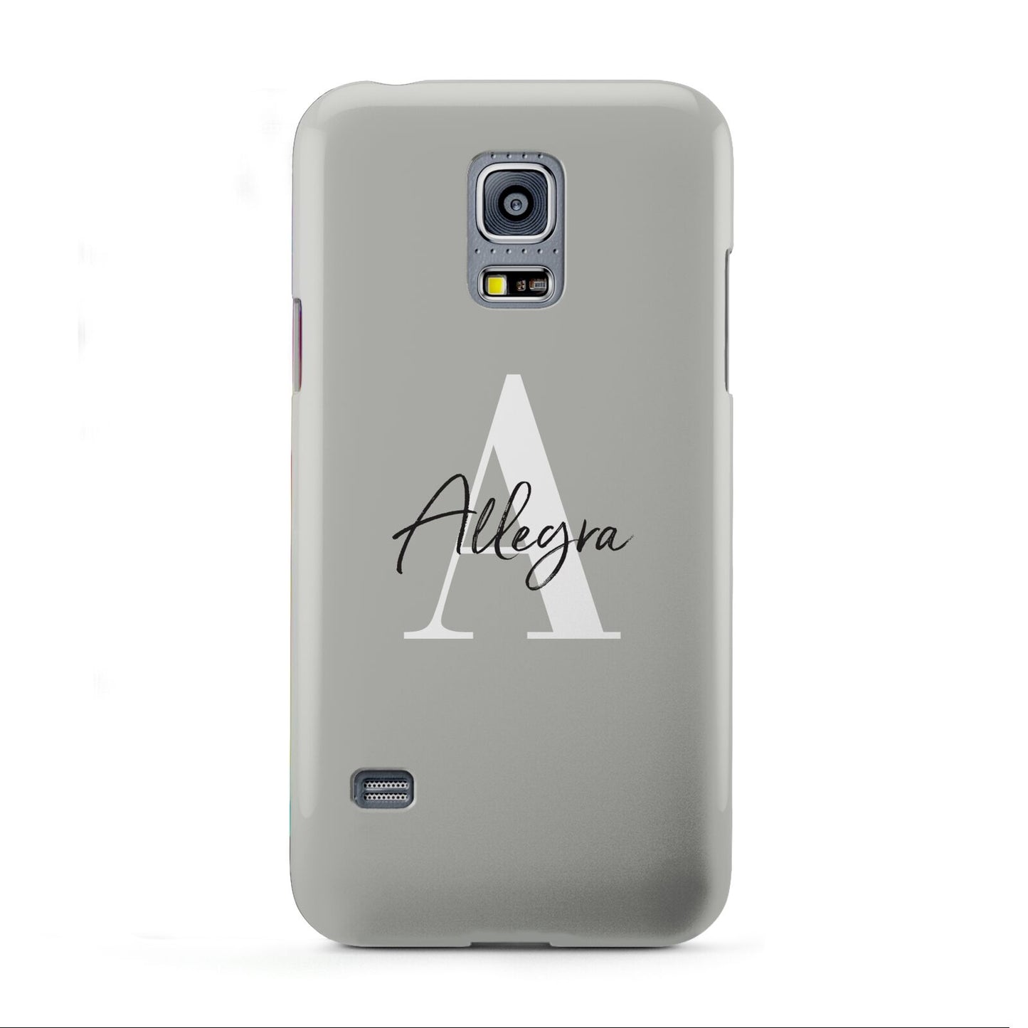 Personalised Grey Initials And Name Samsung Galaxy S5 Mini Case