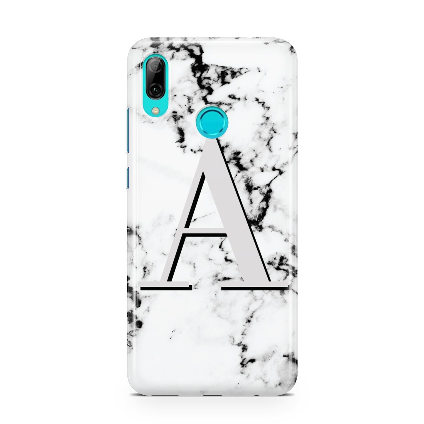 Personalised Grey Large Initial Marble Huawei P Smart 2019 Case